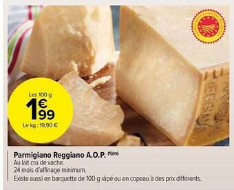 Carrefour Market Parmigiano reggiano a.o.p. offre