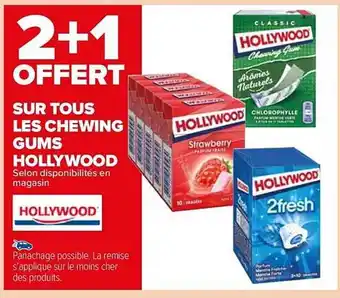 Carrefour Market Les chewing gums hollywood offre