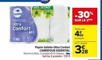 Carrefour Market Papier toilette ultra comfort carrefour essential offre
