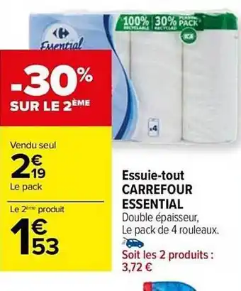Carrefour Market Essuie-tout carrefour essential offre