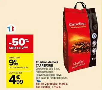 Carrefour Market Charbon de bois carrefour offre