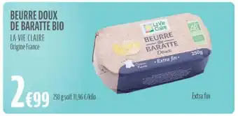 La Vie Claire Beurre doux de baratte bio la vie claire offre
