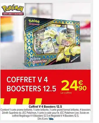 Coffret v 4 boosters 12.5 pokémon