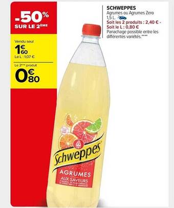 Carrefour Market Schweppes offre