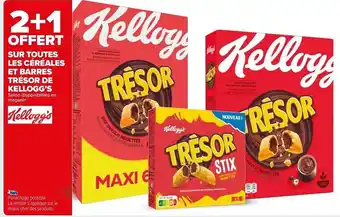 Les céréales et barres trésor de kellogg's