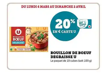 Bouillon de bœuf dégraissé u