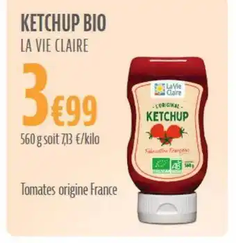 La Vie Claire Ketchup bio la vie claire offre