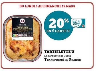 Super U Tartiflette u offre