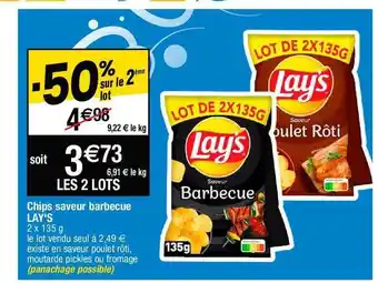 Cora x Carrefour Chips saveur barbecue lay's offre