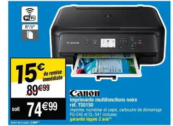 Cora x Carrefour Imprimante multifonctions noire canon offre
