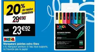 Cora x Carrefour Marqueurs pointes extra fines posca offre