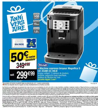 Machine expresso broyeur magnifica 5 dëlonghi