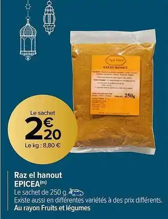 Carrefour Market Raz el hanout épicéa offre