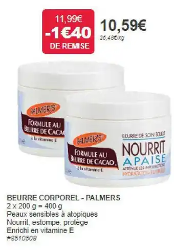 Costco Beurre corporel - palmers offre