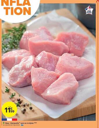 Carrefour Market Veau : blanquette**sans os à mijoter offre