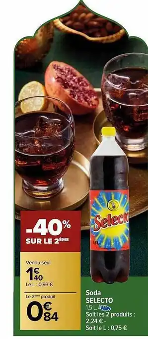 Carrefour Market Soda selecto offre