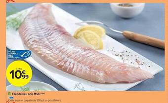 Carrefour Market Filet de lieu noir msc offre