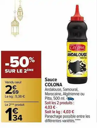 Carrefour Market Sauce colona offre