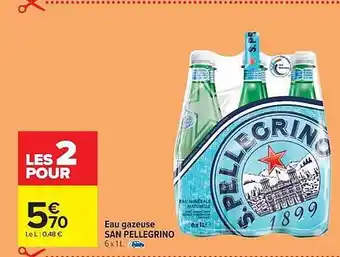 Carrefour Market Eau gazeuse san pellegrino offre