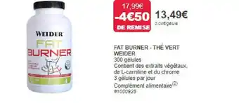 Costco Fat burner - thé vert weider offre