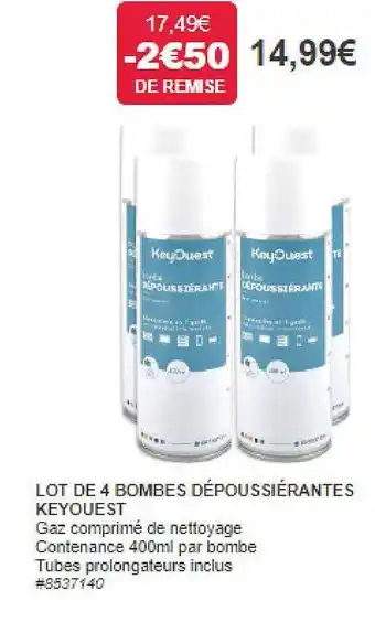 Costco Lot de 2 bombes dépoussiérantes keyouest offre