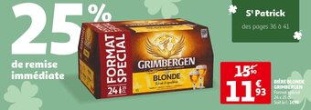 Auchan Bière Blonde Grimbergen offre