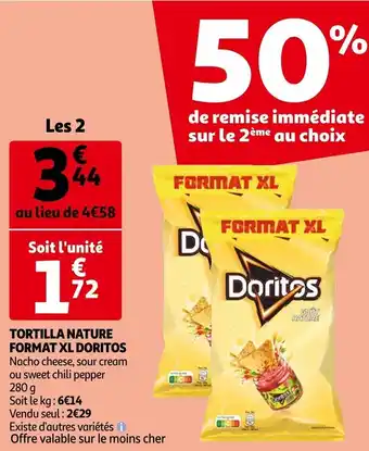 Auchan Tortilla Nature Format XL Doritos offre