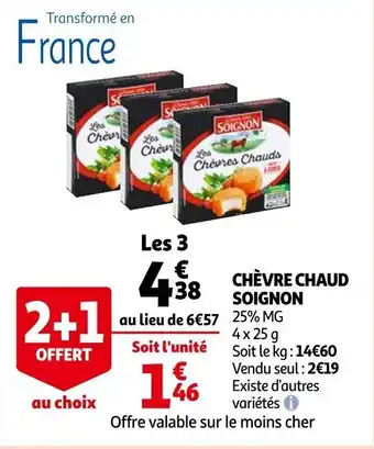 Auchan Chévre Chaud Soignon offre