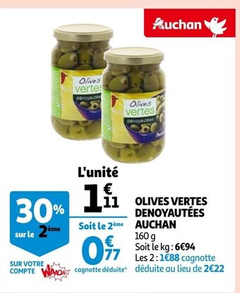 Auchan Olives Vertes Denoyautées Auchan offre
