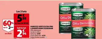 Auchan Haricots Verts Extra Fins & Rangés Main Cassegrain offre