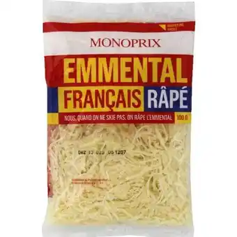Monoprix Monoprix emmental français râpé offre