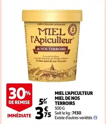 Auchan Miel L'Apiculteur Miel De Nos Terroirs offre