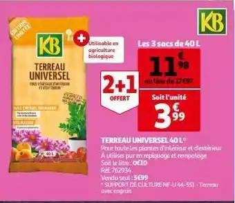 Auchan Terreau universel 40 l* offre