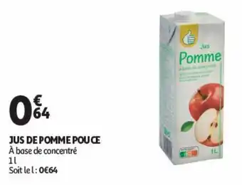 Auchan Jus de pomme pouce offre