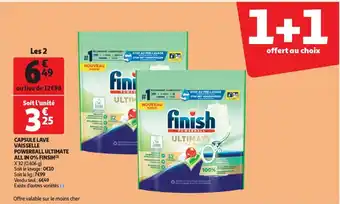 Auchan Capsule lave-vaisselle powerball ultimate all in 0% finish offre