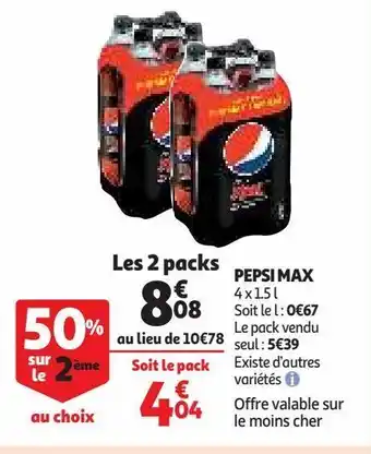 Auchan Pepsi max offre
