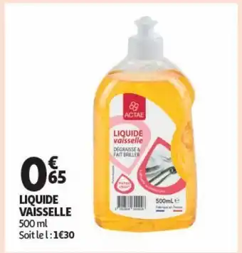 Auchan Liquide vaisselle actae offre