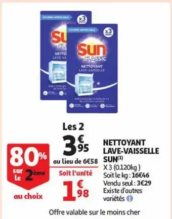 Auchan Nettoyage lave-vaisselle sun offre