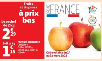Auchan Supermarché Pommes bicolores offre