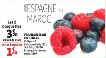 Auchan Framboises ou myrtilles offre