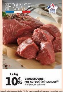 Auchan Supermarché Viande bovine : pot au feu sans os offre