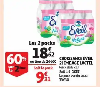 Auchan Supermarché Croissance éveil 2 iéme âge lactetl offre