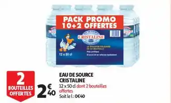 Auchan Supermarché Eau de source cristaline offre