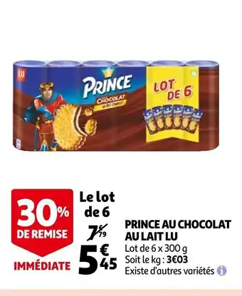 Auchan Prince Au Chocolat Au Lait Lu offre