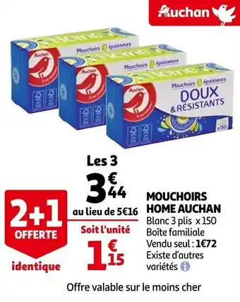 Auchan Mouchoirs Home Auchan offre