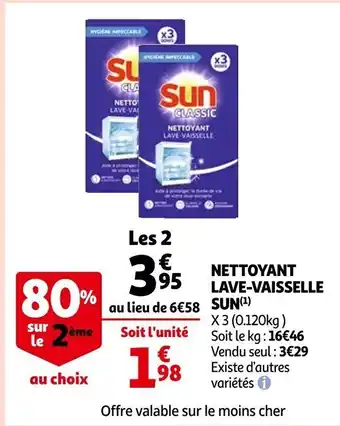 Auchan Nettoyant Lave-Vaisselle Sun offre