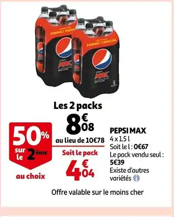 Auchan Pepsi Max offre