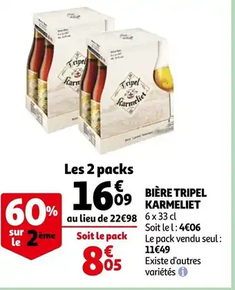 Auchan Bière Tripel Karmeliet offre