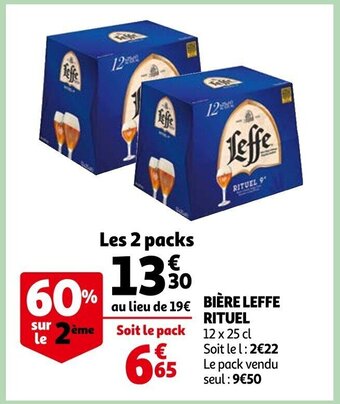 Auchan Bière Leffe Rituel offre