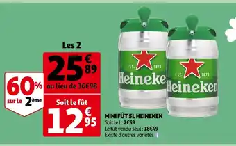 Auchan Mini Fût SL Heineken offre